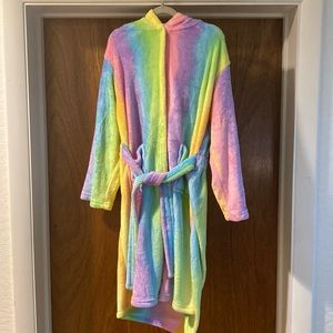 Age 7-9 rainbow unicorn robe